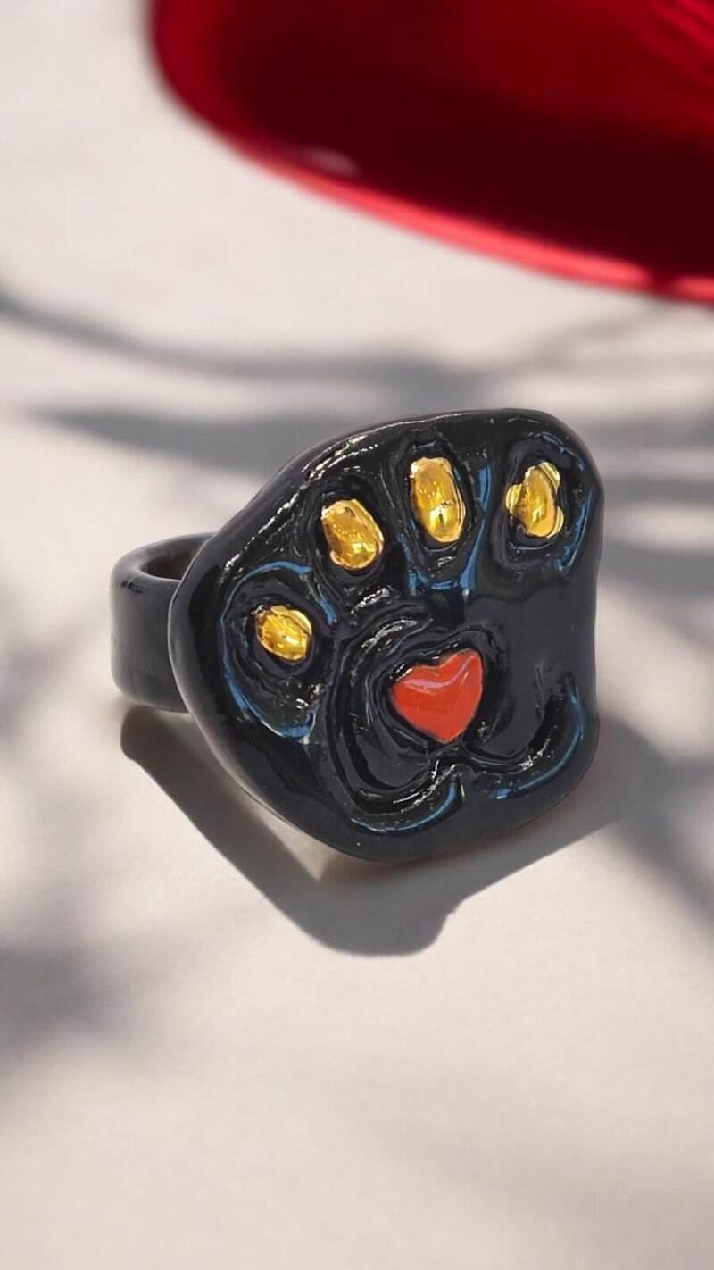 Κεραμικό Δαχτυλίδι με Animal Footprint