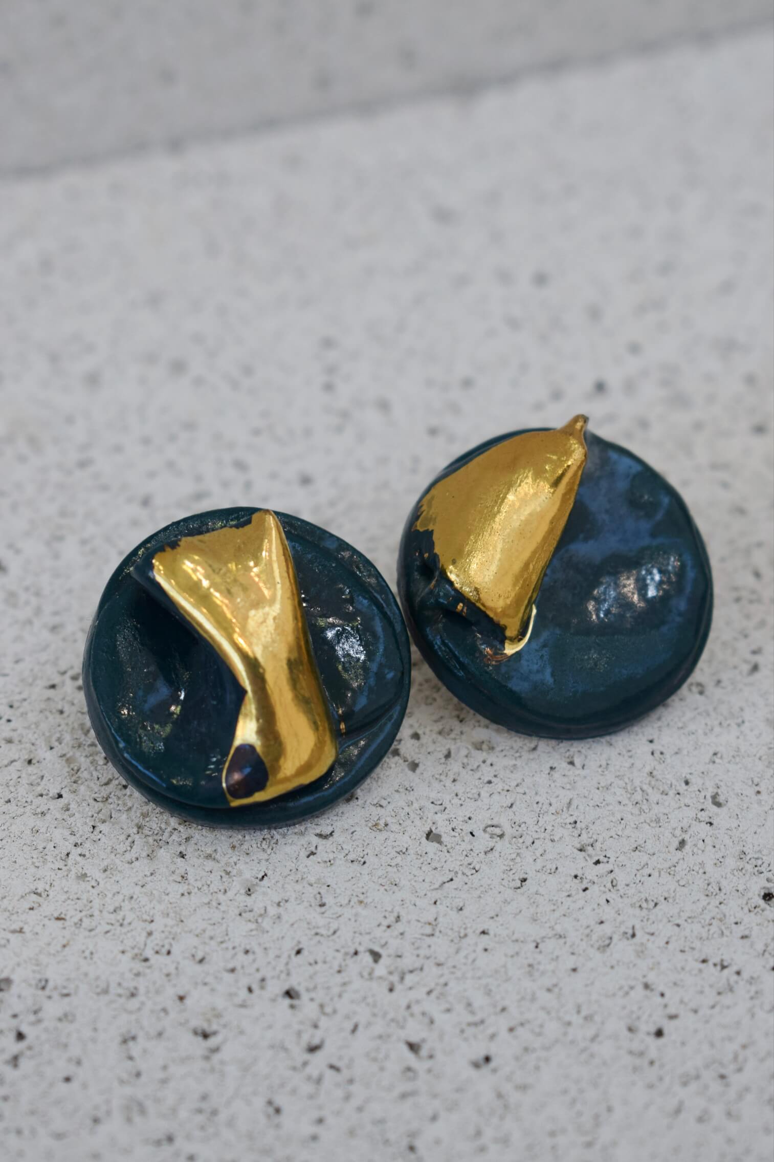 Κεραμικά σκουλαρίκια πράσινα