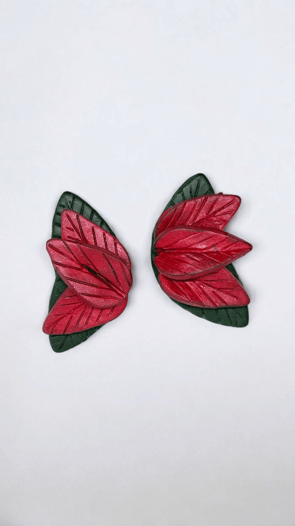 Καρφωτά σκουλαρίκια “Αλεξανδρινά” από πολυμερικό πηλό