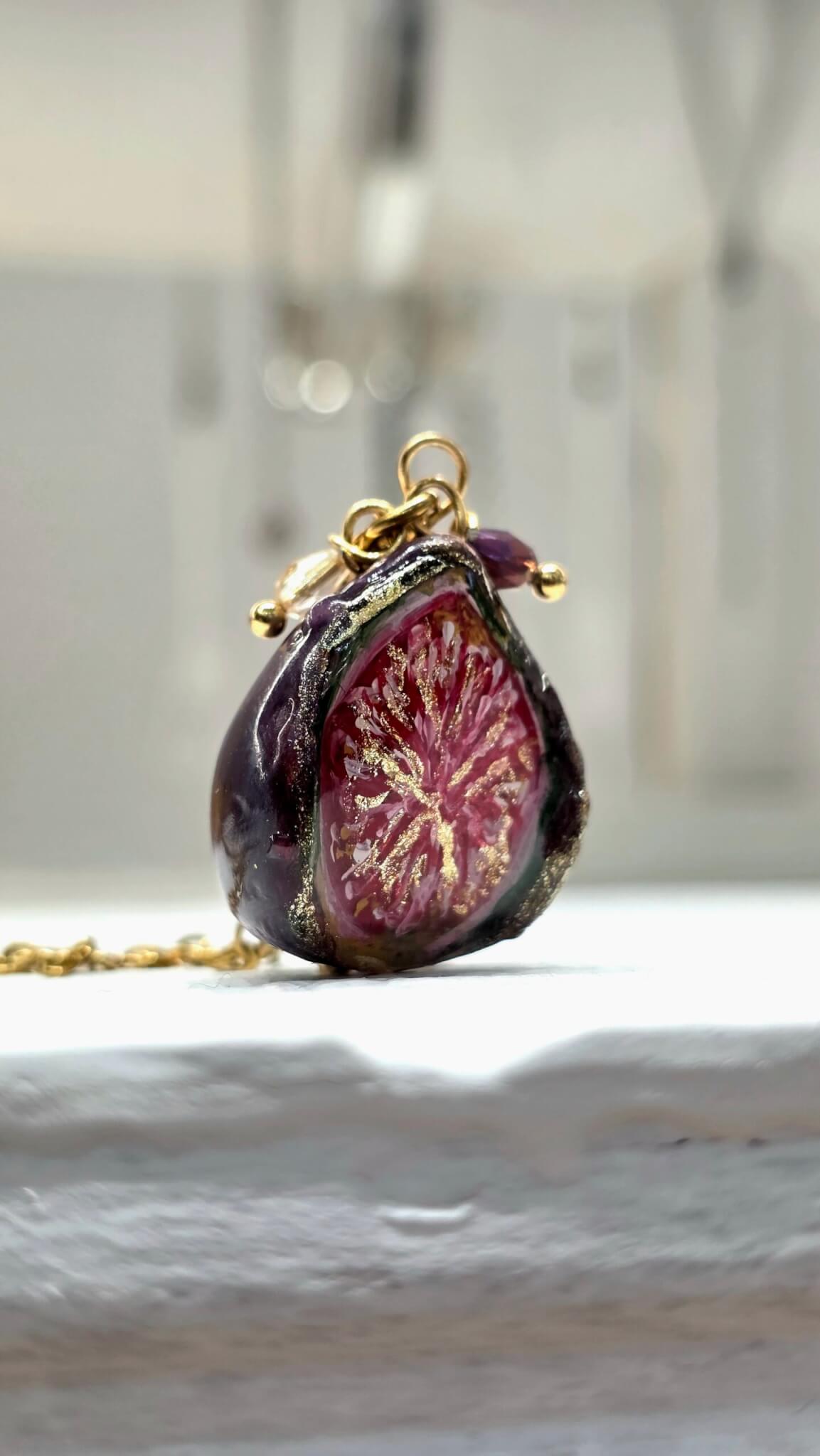 Κολιέ “Σύκο” από πολυμερικό πηλό - Image 3