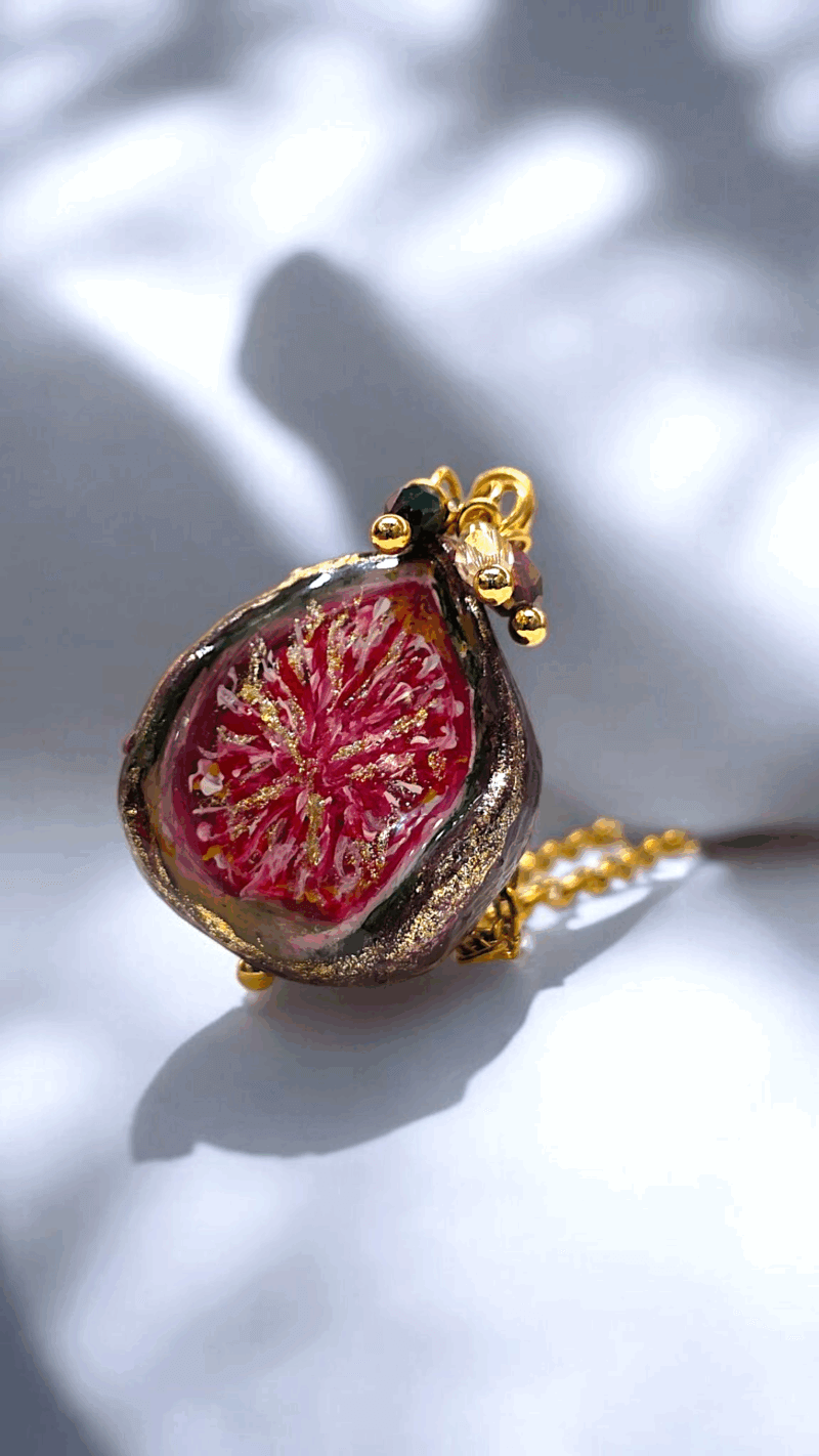 Κολιέ “Σύκο” από πολυμερικό πηλό