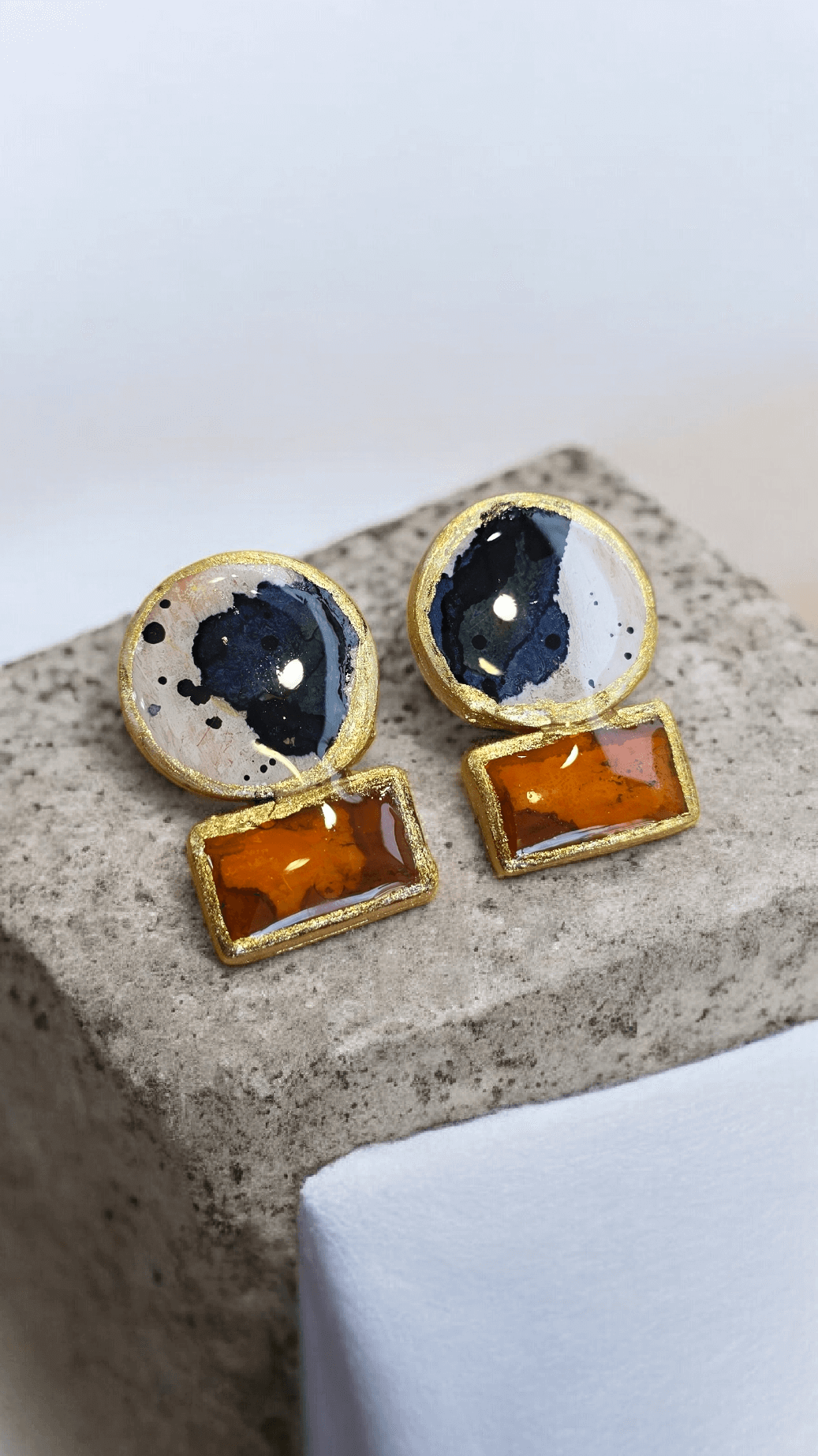 Clay black and orange